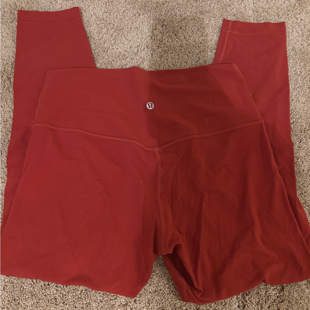 Lululemon Red Align High-Waisted Leggings 23”